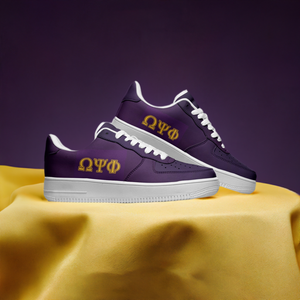 Omega Psi Phi Low Top Leather Sneakers