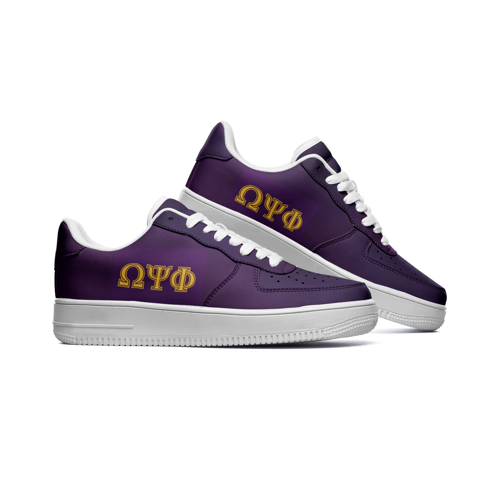 Omega Psi Phi Low Top Leather Sneakers